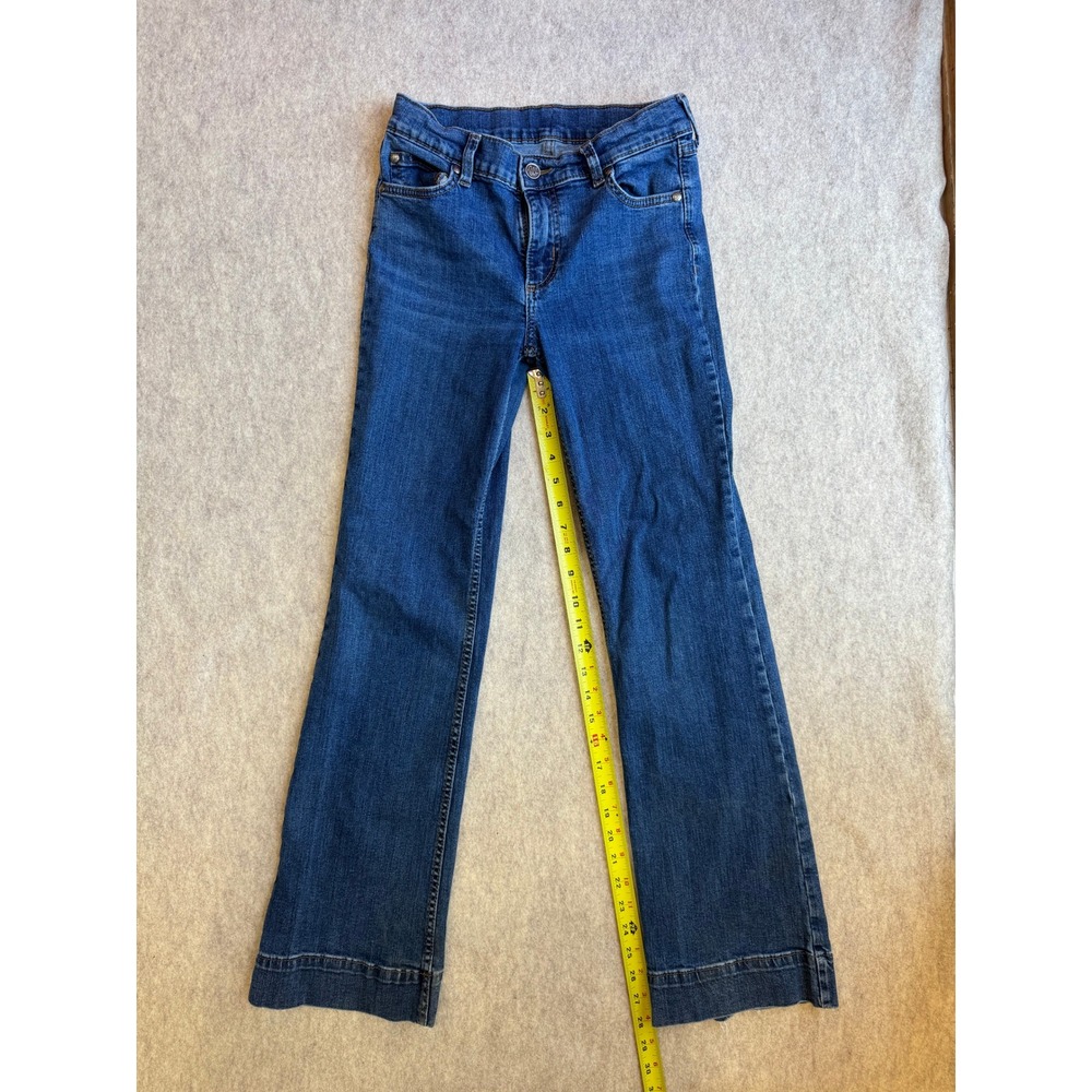 Wrangler Girls Flare Leg Jeans Blue Medium Wash Stretch Size 14 1009GWWD1